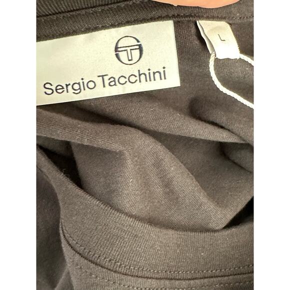 Sergio Tacchini black short sleeves T shirt size Large - Picture 3 of 10